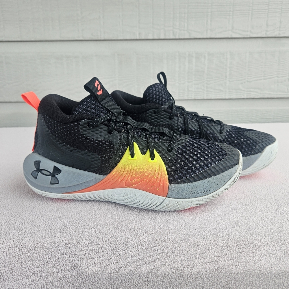 Under Armour Embiid l One Athletic Sneaker Men's Sz 8 WM 9.5 Black Flame UA